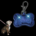 Blank Blue LED Dog Bone Pet Safety Light